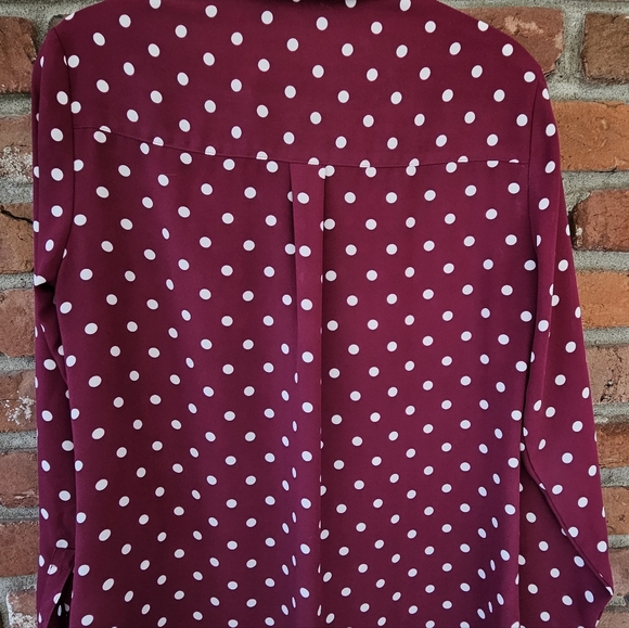 EXPRESS BURGANDY BLOUSE - Picture 3 of 6